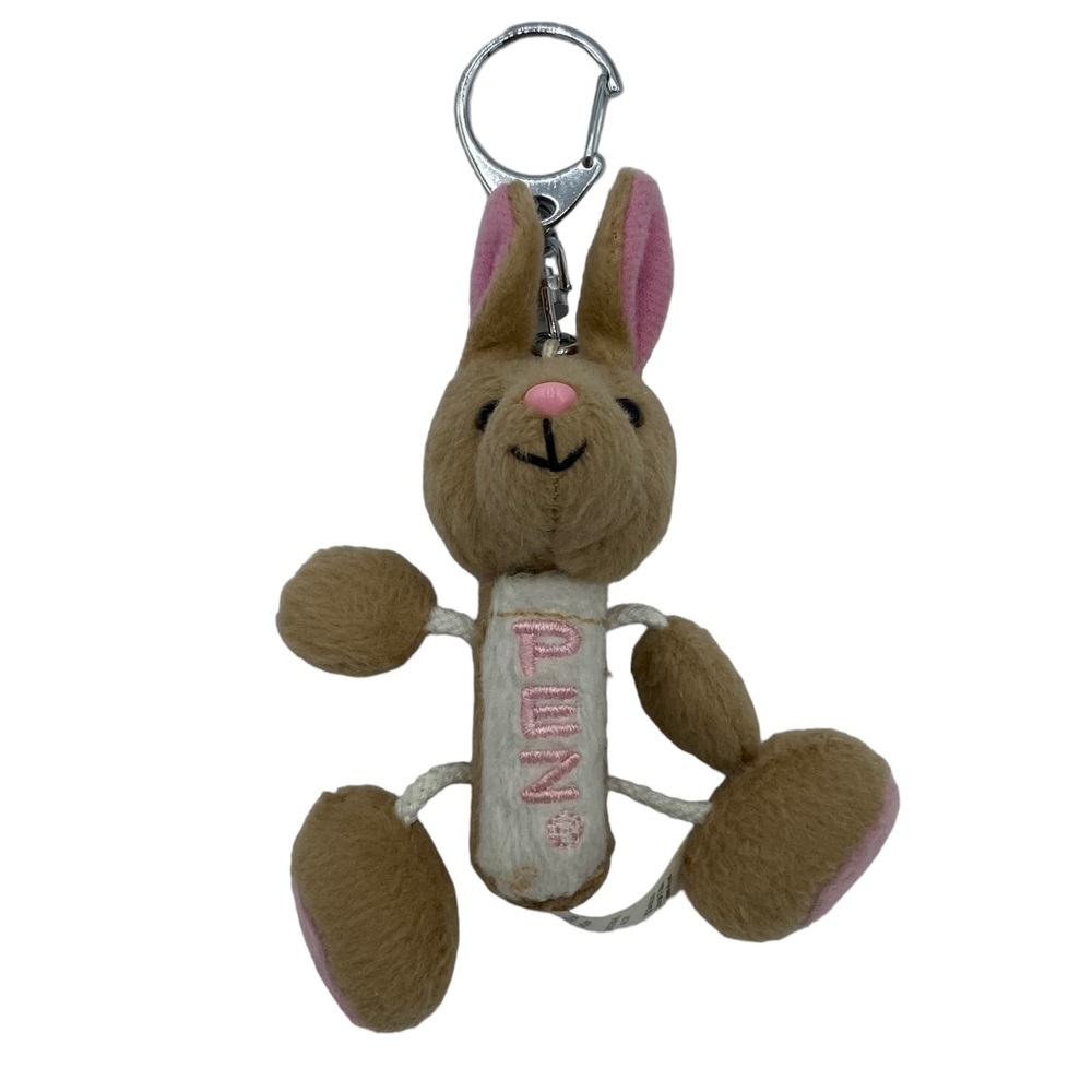 Vintage Y2K Pez Dispenser Fuzzy Bunny Rabbit Dangly Keychain